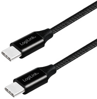 Câble USB 2.0, USB-C - USB-C mâle, 1,0 m, noir