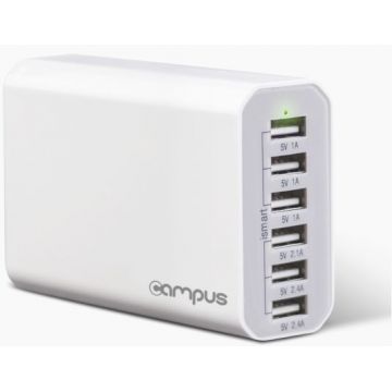Campus Chargeur usb 6 ports 10A maxi 