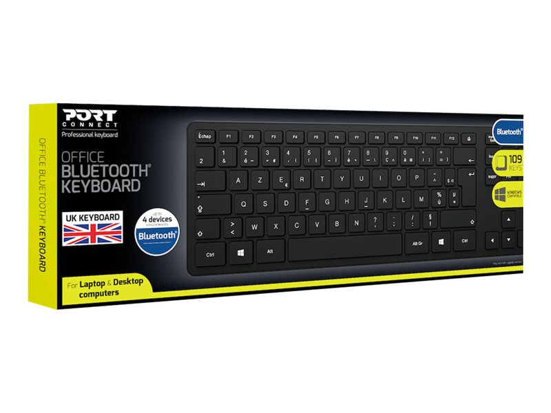 Clavier sans fil Bluetooth 5.0 QWERTY R.-U.