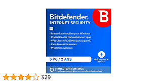 Bitdefender Internet Security 2024 - 5 PC - Renouvellement 2 ans