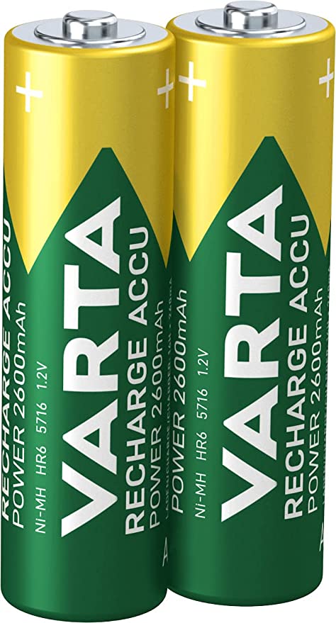 2 VARTA Pile NiMH "Rechargeable Accu", Mignon (AA), 2.600 mAh