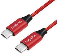 [cableusbc4] Câble USB 2.0, USB-C - USB-C mâle, 1m, rouge
