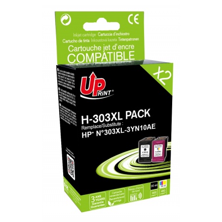 [uph303nc] 2 CARTOUCHES COMPATIBLES HP 303XL