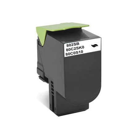 [upnlex802sb] Toner remanufacturé LEXMARK 802S-REMPLACE 802SK/80C2SK0/80C0S10 NOIR
