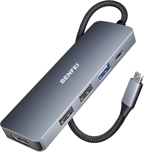 [hub3] Hub USB C HDMI 4K, 3 Ports USB,